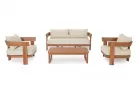 Stolik kawowy EVORA 1200x60 cm prostokątny drewno teak premium