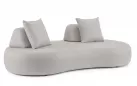 Szarobeżowa sofa nowoczesna o okrągłych kształtach na taras Olfein COOPER bizzotto