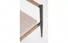 Ciemnoszary fotel aluminiowy na taras JANIDA technorattan bezowy
