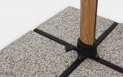 Parasol obrotowy z nogą boczną aluminiowy powłoka drewno / poszycie beż 4x4 ORION bizzotto