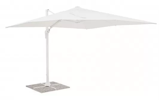 Biały parasol z nogą boczną 3x3 m VEGA bizzotto noga biała Biały parasol z nogą boczną 3x3 m VEGA bizzotto noga biała