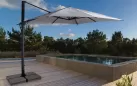 Parasol obrotowy aluminiowy antracyt poszycie jasnoszare INES 4x4 bizzotto
