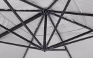 Parasol obrotowy aluminiowy antracyt poszycie jasnoszare INES 4x4 bizzotto