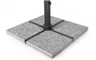 Parasol obrotowy aluminiowy antracyt poszycie jasnoszare INES 4x4 bizzotto