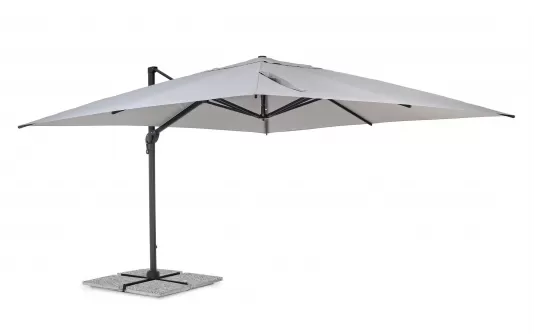 Parasol obrotowy aluminiowy antracyt poszycie jasnoszare INES 4x4 bizzotto Parasol obrotowy aluminiowy antracyt poszycie jasnoszare INES 4x4 bizzotto