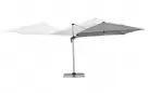 Parasol obrotowy z oświetleniem LED noga boczna aluminium anodowane poszycie szare INES 3x3 