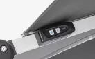 Parasol obrotowy z oświetleniem LED noga boczna aluminium anodowane poszycie szare INES 3x3 