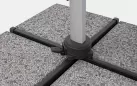 Parasol obrotowy z oświetleniem LED noga boczna aluminium anodowane poszycie szare INES 3x3 