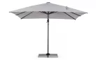 Parasol obrotowy z oświetleniem LED noga boczna czarna poszycie jasnoszare INES 3x3 