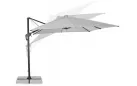 Parasol obrotowy z oświetleniem LED noga boczna czarna poszycie jasnoszare INES 3x3 