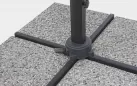 Parasol obrotowy z oświetleniem LED noga boczna czarna poszycie jasnoszare INES 3x3 