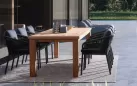 Krzesło stołowe na taras grafitowe aluminium oliwkowa lina GALDANA bizzotto 