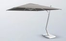 Biały ekskluzywny parasol ogrodowy z podstawa granitową z kółkami WING Higold