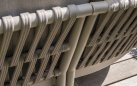 Łóżko wypoczynkowe na taras nowoczesna aluminiowa jasnoszara CATALANA 4SO 