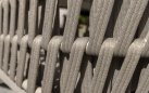 Łóżko wypoczynkowe na taras nowoczesna aluminiowa jasnoszara CATALANA 4SO 