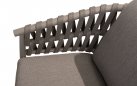 Sofa ogrodowa wypoczynkowa z szezlongiem nowoczesna aluminiowa jasnoszara CATALANA 4SO 