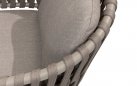 Sofa ogrodowa wypoczynkowa z szezlongiem nowoczesna aluminiowa jasnoszara CATALANA 4SO 