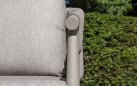 Sofa ogrodowa wypoczynkowa z szezlongiem nowoczesna aluminiowa jasnoszara CATALANA 4SO 
