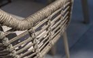 Krzesło ogrodowe nowoczesne aluminiowe beżowe PUGLIA lina polipropylenowa 4SO 