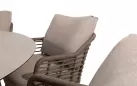 Krzesło ogrodowe nowoczesne aluminiowe niskie beżowe PUGLIA 4SO 