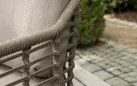 Krzesło ogrodowe nowoczesne aluminiowe niskie beżowe PUGLIA 4SO 