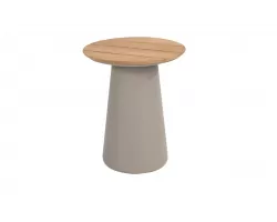 Stolik boczny kawowy DEMI 4SO Ø45 cm z okrągłym blatem teak
