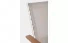 Białe krzesło ogrodowe aluminiowe HETA Bizzotto sztaplowane siedzisko tekstylina