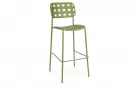 Oliwkowy hoker ogrodowy metalowy sztaplowany CLOVER Bizzotto