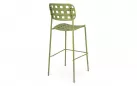 Oliwkowy hoker ogrodowy metalowy sztaplowany CLOVER Bizzotto