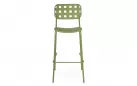 Oliwkowy hoker ogrodowy metalowy sztaplowany CLOVER Bizzotto