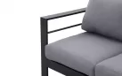 Czarny komplet wypoczynkowy aluminiowy CARARA