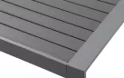 Grafitowy komplet wypoczynkowy aluminiowy CARARA
