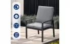 Czarny komplet kawowy na balkon dla 2 osób aluminiowy ELENA