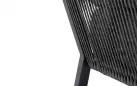 Sofa ogrodowa aluminowa antracytowa PEP plecionka lina polipropylenowa