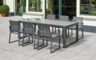 Duży stół ogrodowy aluminowy grafitowy rozkłdany PRIMAVERA 220-340 cm blat ceramiczny