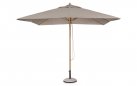 Parasol ogrodowy noga centralna aluminowa powłoka drewnopodobna ECLIPSE poszycie taupe