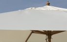 Parasol ogrodowy noga centralna aluminowa powłoka drewnopodobna ECLIPSE 3x4 poszycie beżowe
