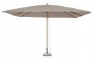 Parasol ogrodowy noga centralna aluminowa powłoka drewnopodobna ECLIPSE 3x4 poszycie taupe