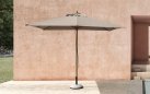 Parasol ogrodowy noga centralna aluminowa powłoka drewnopodobna ECLIPSE 3x4 poszycie taupe