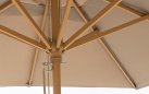 Parasol ogrodowy noga centralna aluminowa powłoka drewnopodobna ECLIPSE 3x4 poszycie taupe