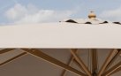 Parasol ogrodowy noga centralna aluminowa powłoka drewnopodobna ECLIPSE 3x4 poszycie taupe