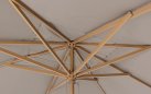 Parasol ogrodowy noga centralna aluminowa powłoka drewnopodobna ECLIPSE 3x4 poszycie taupe