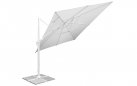 Biały parasol ogrodowy noga boczna CALIFORNIA pochylany w 2 osiach 