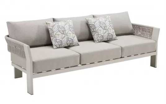 Nowoczesna beżowa 3-osobowa sofa wypoczynkowa na taras BORROMEO Lounge Higold beżowy