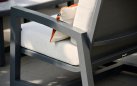 Zestaw ogrodowy Hartman GO – grafitowe aluminium sofa 3-osobowa + 2 fotele - tkanina olefin