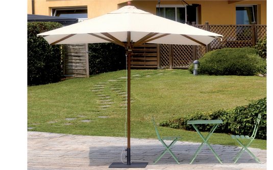 Parasol ogrodowy TORINO drewno 3x3 m akryl Olefin profile drewniane Parasol ogrodowy TORINO drewno 3x3 m akryl Olefin profile drewniane