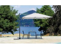 Parasol z nogą boczną ROMA 3x4 m aluminium akryl Olefin antracyt