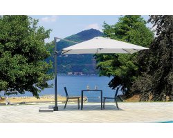Parasol z nogą boczną ROMA 3x4 m aluminium akryl Olefin antracyt