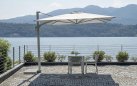 Parasol z nogą boczną FIRENZE 3x3 m aluminium noga biała akryl Olefin