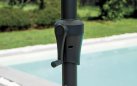 Parasol ogrodowy BLOOM Ø3 m aluminium noga antracyt poliester ecru